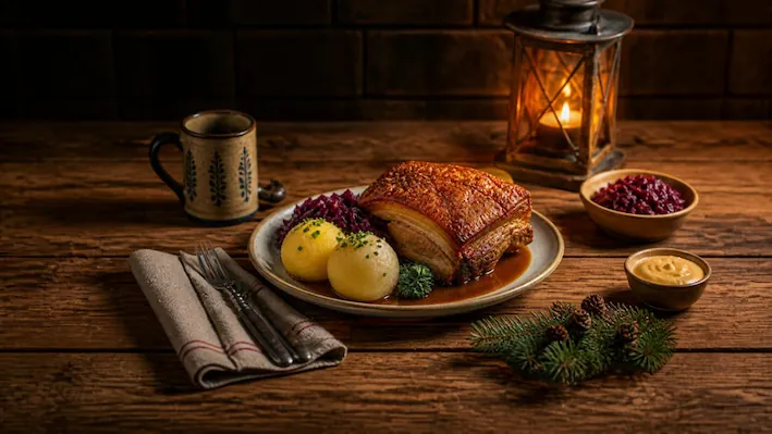 Krustenbraten im Gasthof Zum leckeren Beispiel
